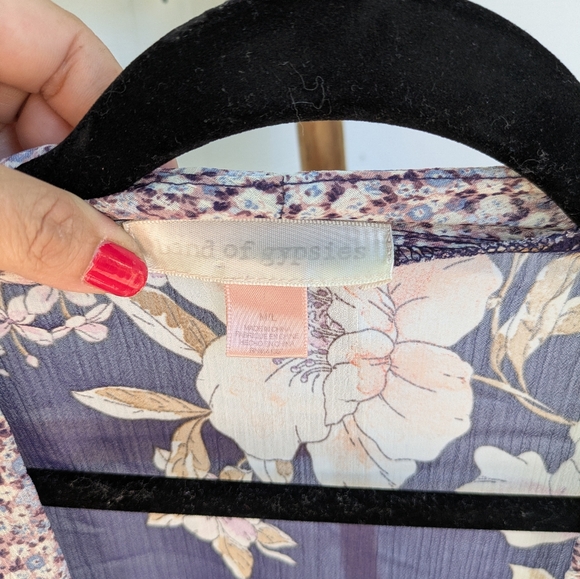 Band Of Gypsies Floral Kimono Cardigan - Picture 4 of 6